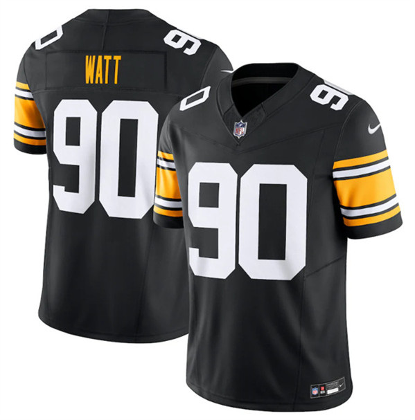 Youth Pittsburgh Steelers #90 T. J. Watt Black 2023 F.U.S.E. Vapor Untouchable Limited Stitched Jersey